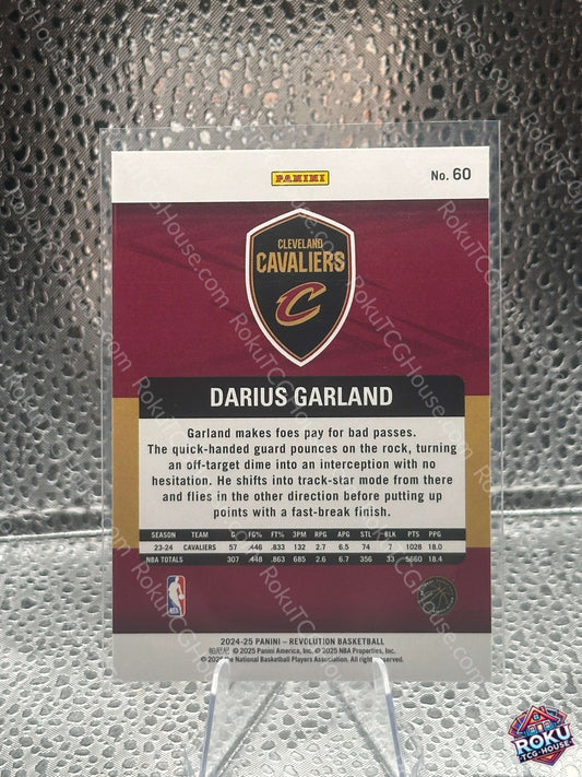 Darius Garland 2024 Panini Revolution NBA Card Back Near Mint