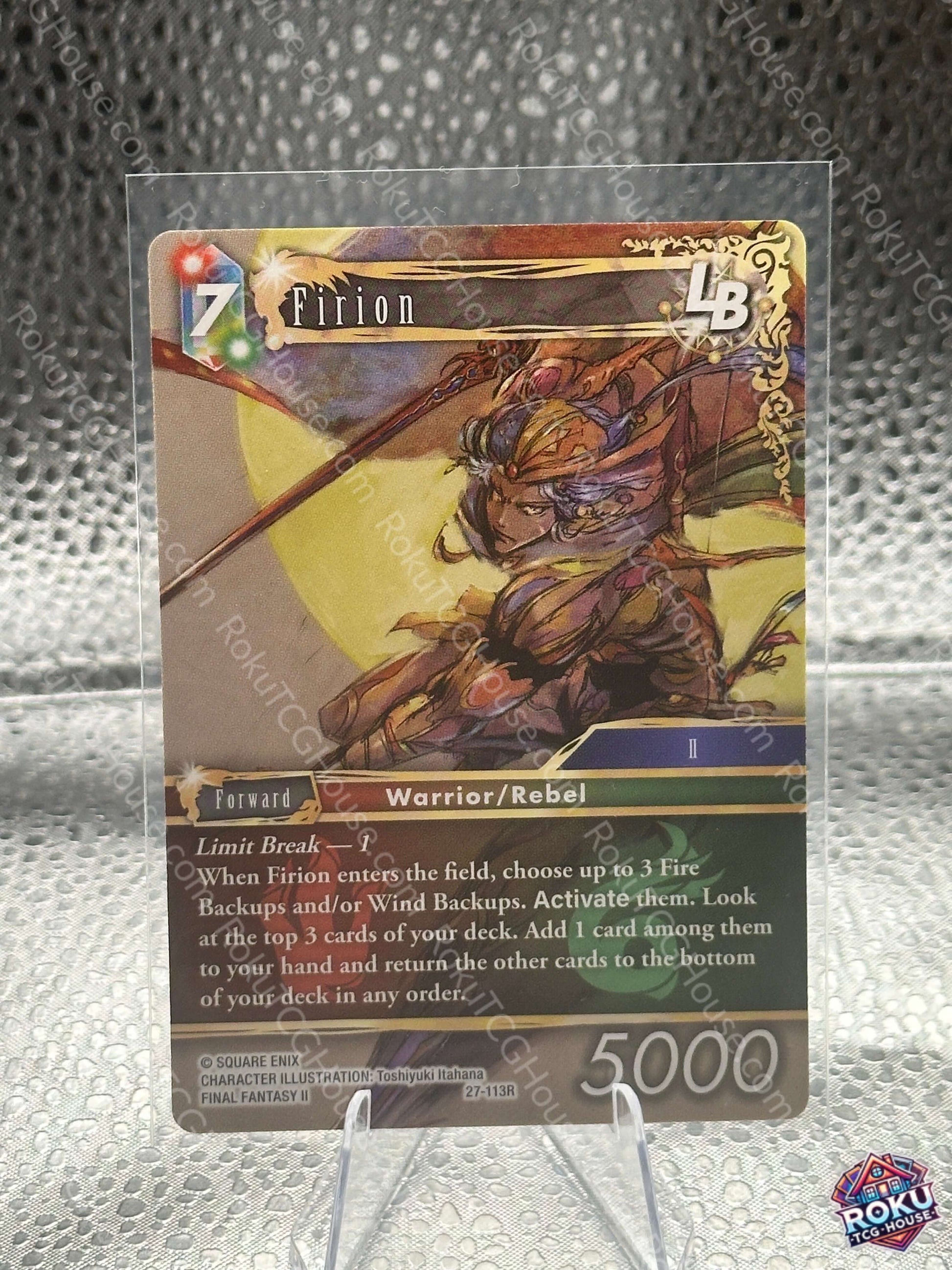 Firion Final Fantasy TCG Journey of Discovery Card NM