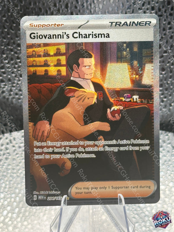 Giovanni's Charisma (204/165) - SV: 151 - Pokemon Card (NM-)