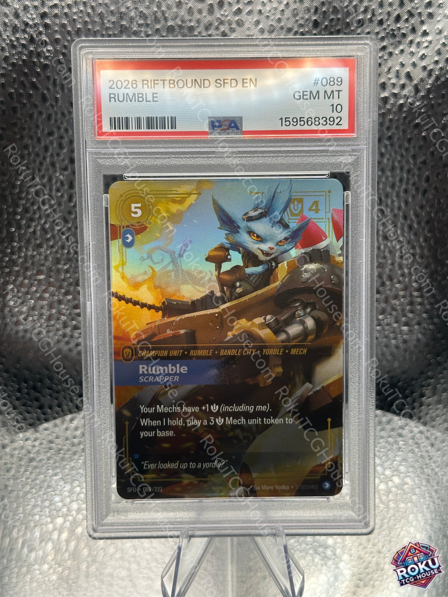 Rumble - Scrapper (089/221) - Spiritforged - Riftbound Card (PSA 10)