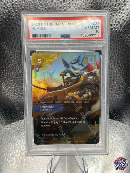 Rumble - Scrapper (089/221) - Spiritforged - Riftbound Card (PSA 10)