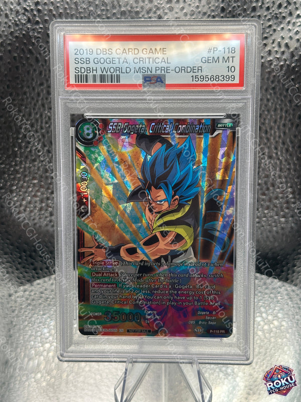 SSB Gogeta, Critical Combination (P-118) - Promotion Cards - Dragon Ball Super Card (PSA 10)