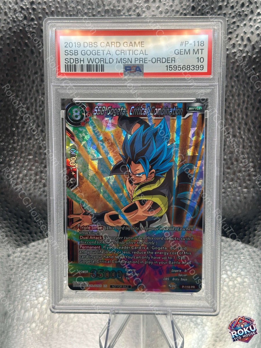 SSB Gogeta, Critical Combination (P-118) - Promotion Cards - Dragon Ball Super Card (PSA 10)
