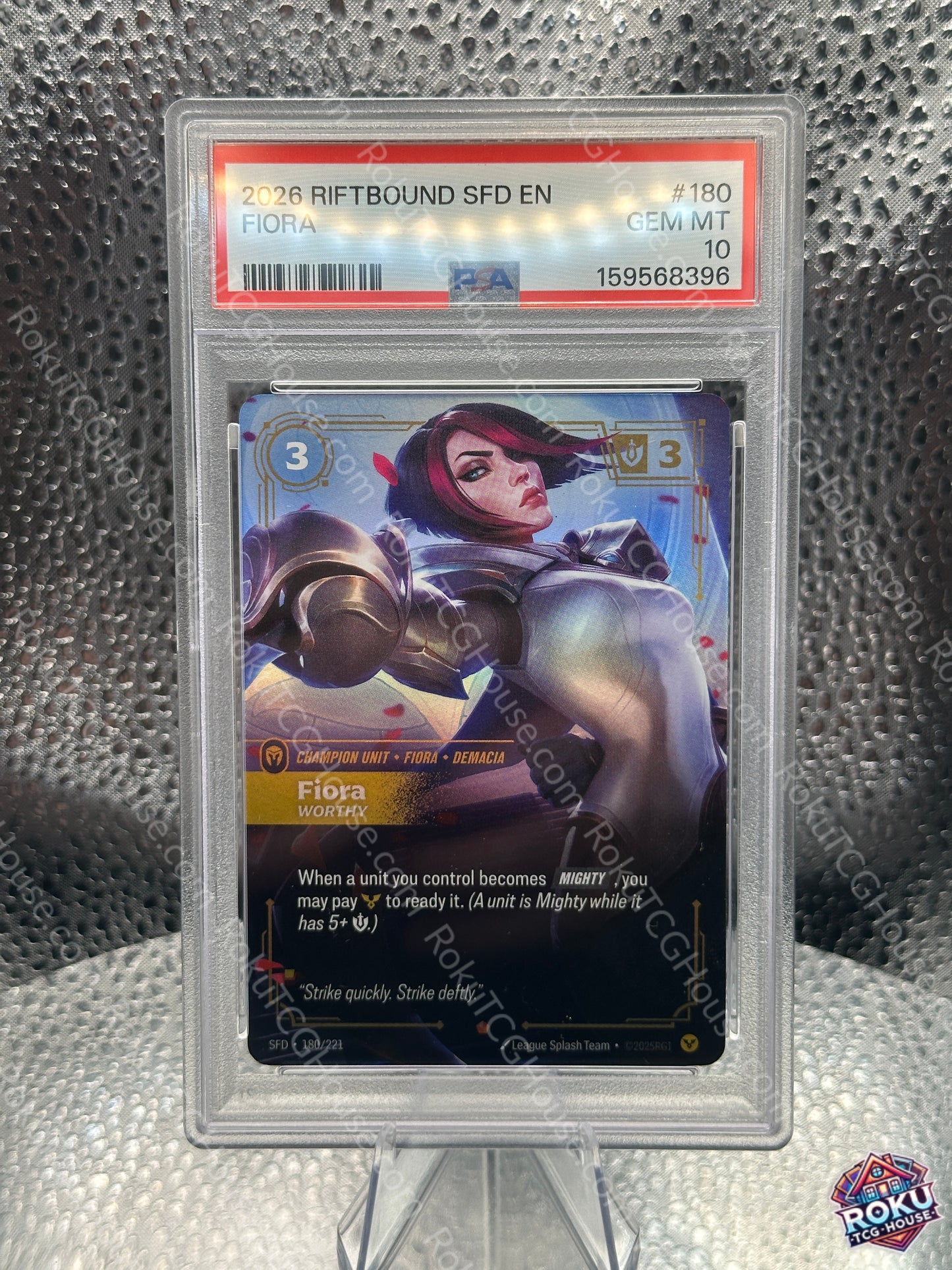Fiora - Worthy (180/221) - Spiritforged - Riftbound Card (PSA 10)