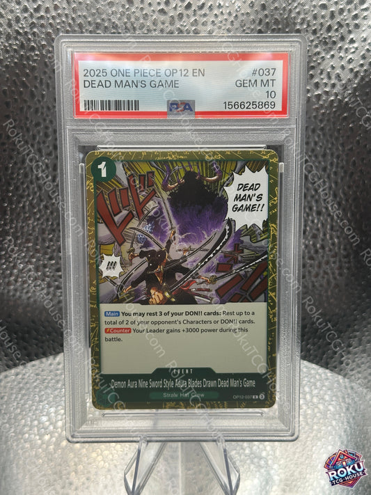 Dead Man's Game (OP12-037) - Legacy of the Master - One Piece Card (PSA 10)