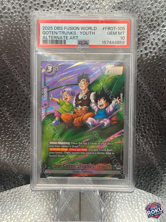 Son Goten / Trunks: Youth (FB07-105) - Wish For Shenron - Dragon Ball Super Card (PSA 10)