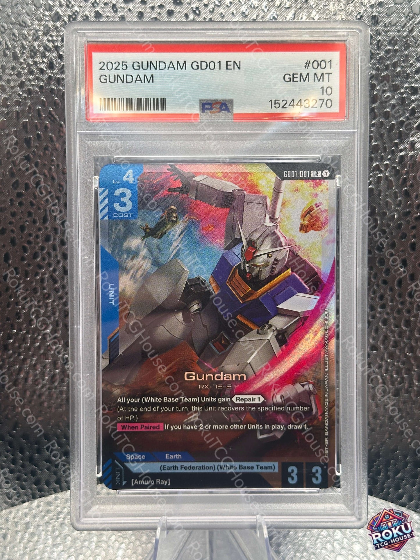 Gundam (GD01-001) - Newtype Rising - Gundam Card (PSA 10)