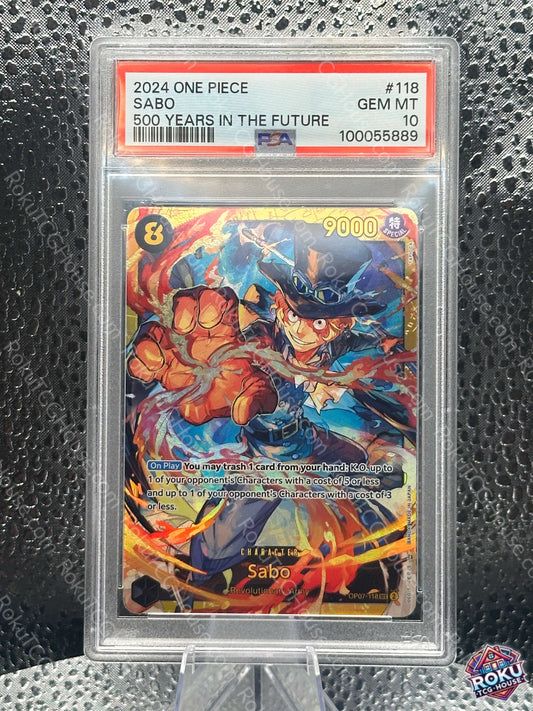 Sabo (OP07-118) - 500 Years in the Future - One Piece Card (PSA 10)