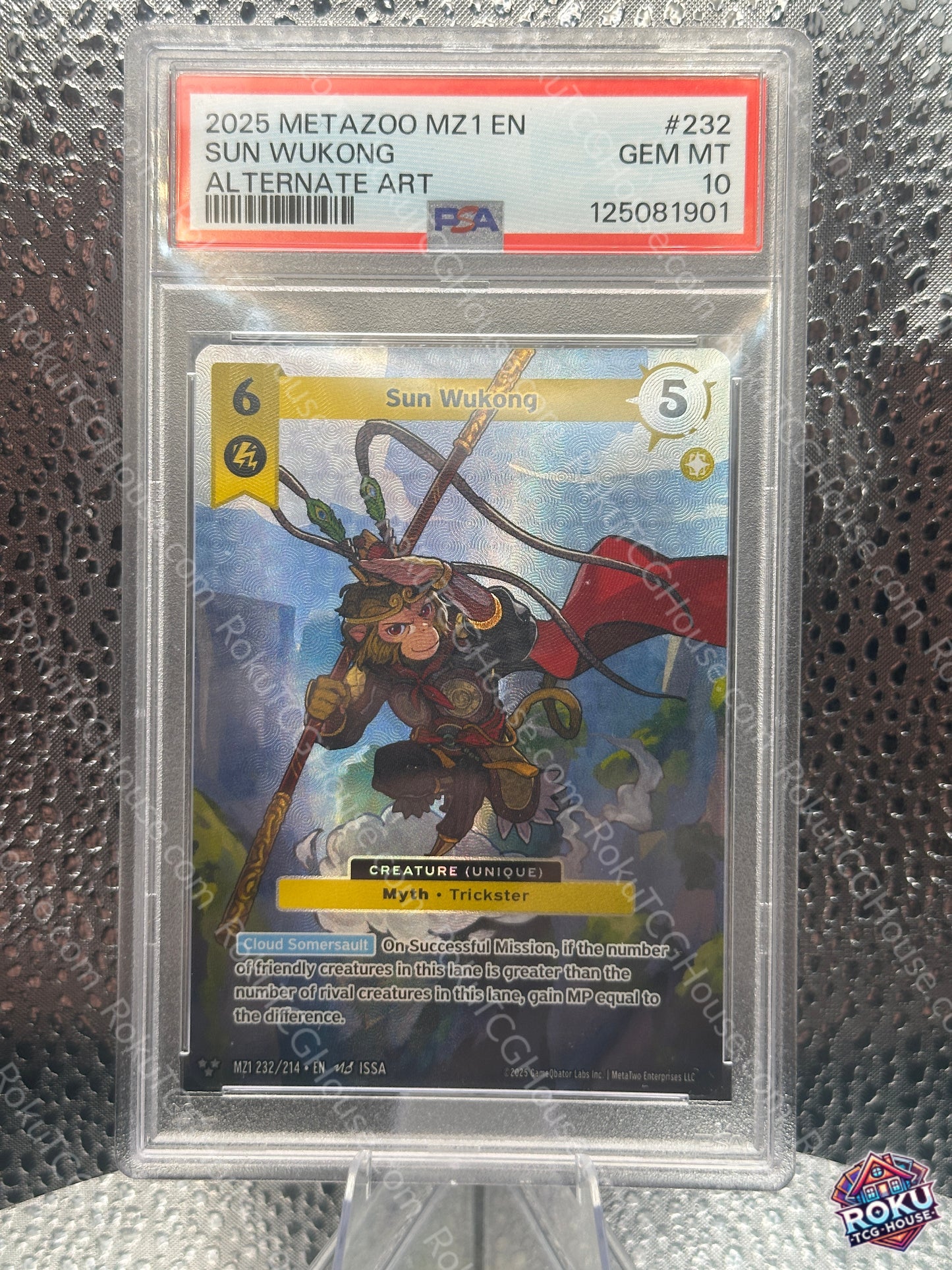 Sun Wukong (Alt Art) (232/214) - MZ1 - MetaZoo Card (PSA 10)