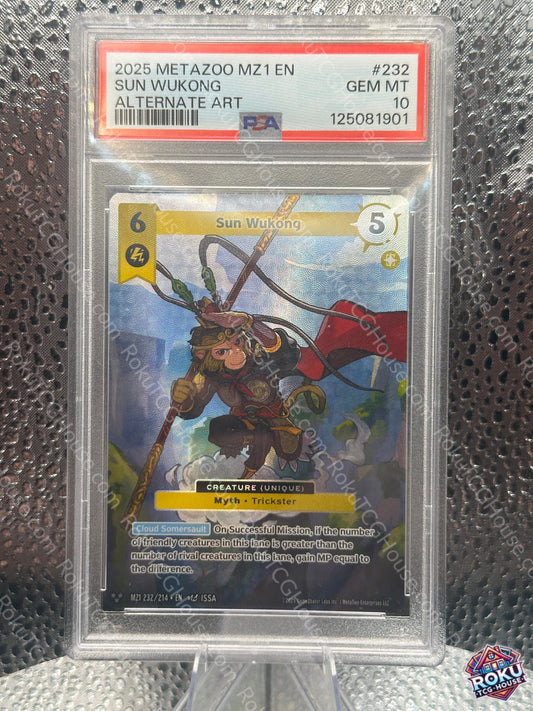Sun Wukong (Alt Art) (232/214) - MZ1 - MetaZoo Card (PSA 10)