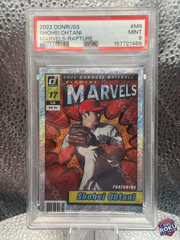 Shohei Ohtani #M9 - 2022 Donruss Diamond Marvels (Rapture) - MLB Card (PSA 9)