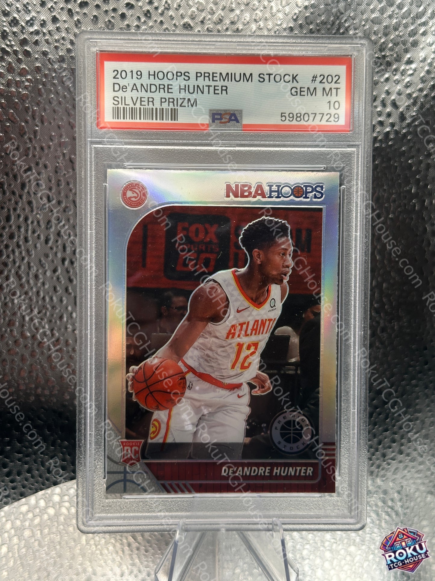 De'Andre Hunter #202 Silver Prizm - 2019 Hoops Premium Stock - Basketball Card (PSA 10)
