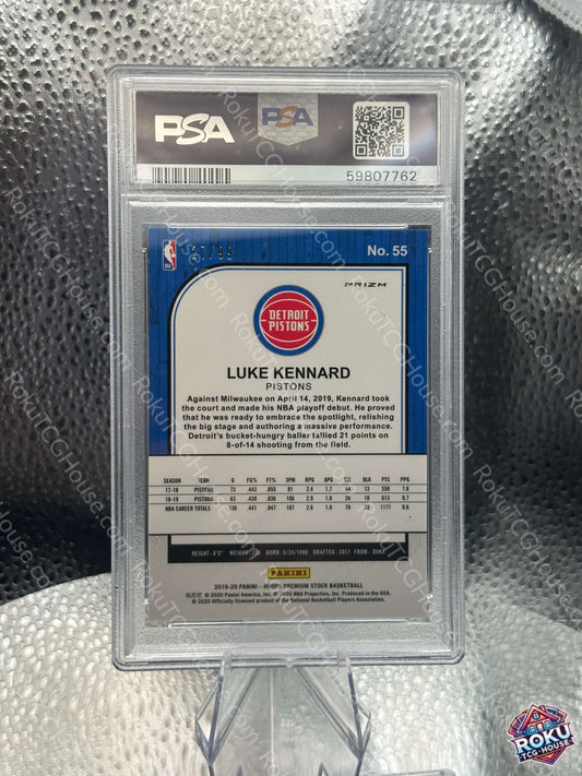 Luke Kennard (27/99) (Blue Mojo) #55 - 2019 Hoops Premium Stock - NBA Card (PSA 10)
