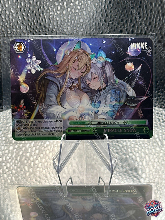 MIRACLE SNOW (RRR)(NIK/S117-E055R) - GODDESS OF VICTORY: NIKKE - Weiss Schwarz Card (NM)