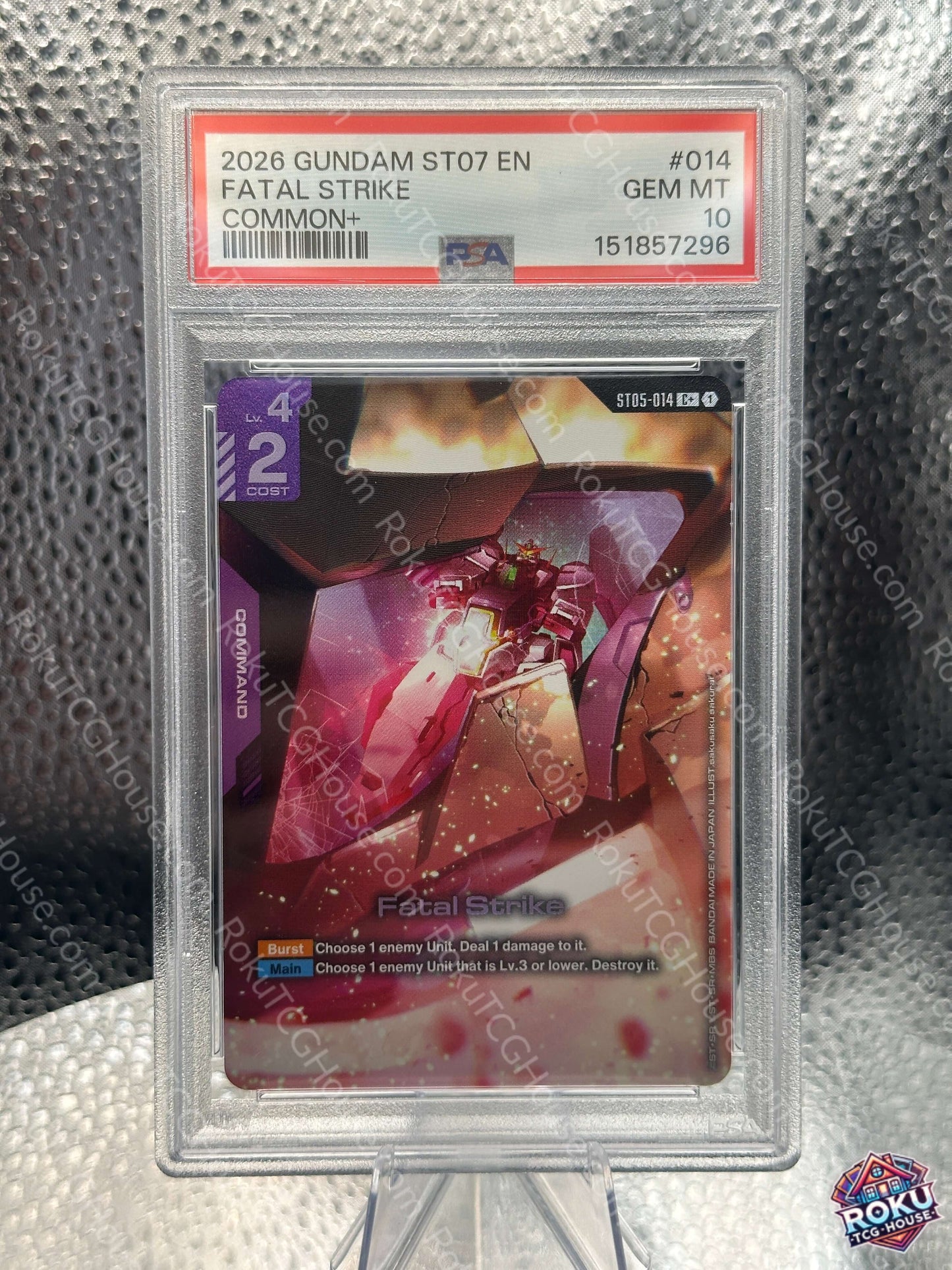 Fatal Strike (C+)(ST05-014) - Starter Deck Cards - Gundam Card Game Card (PSA 10)