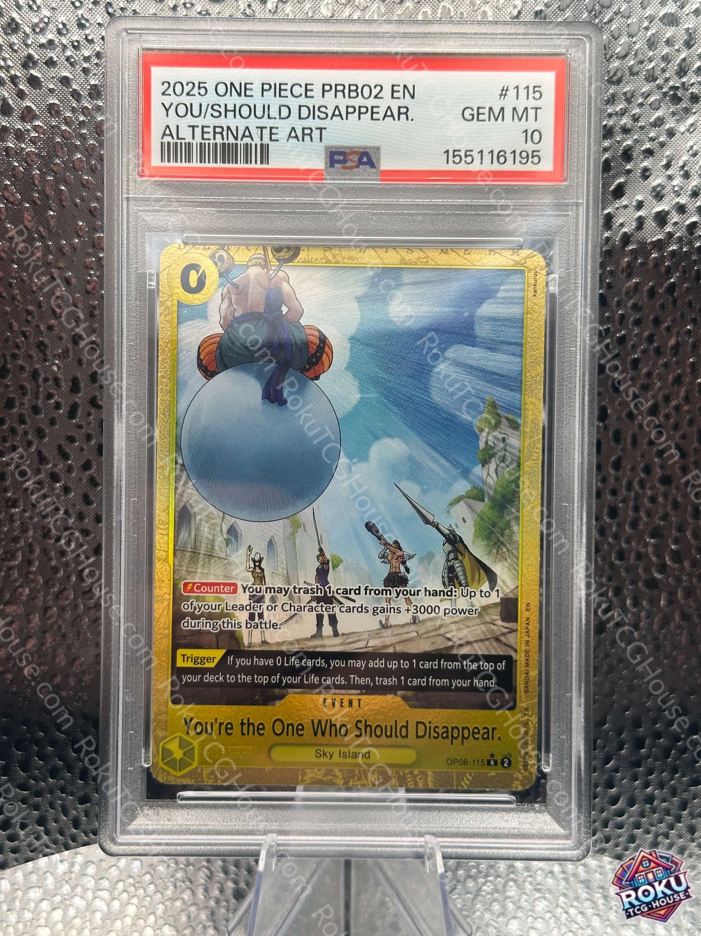 You're the One Who Should Disappear. (Alt Art) (OP06-115) - Premium Booster Vol. 2 - One Piece Card (PSA 10)