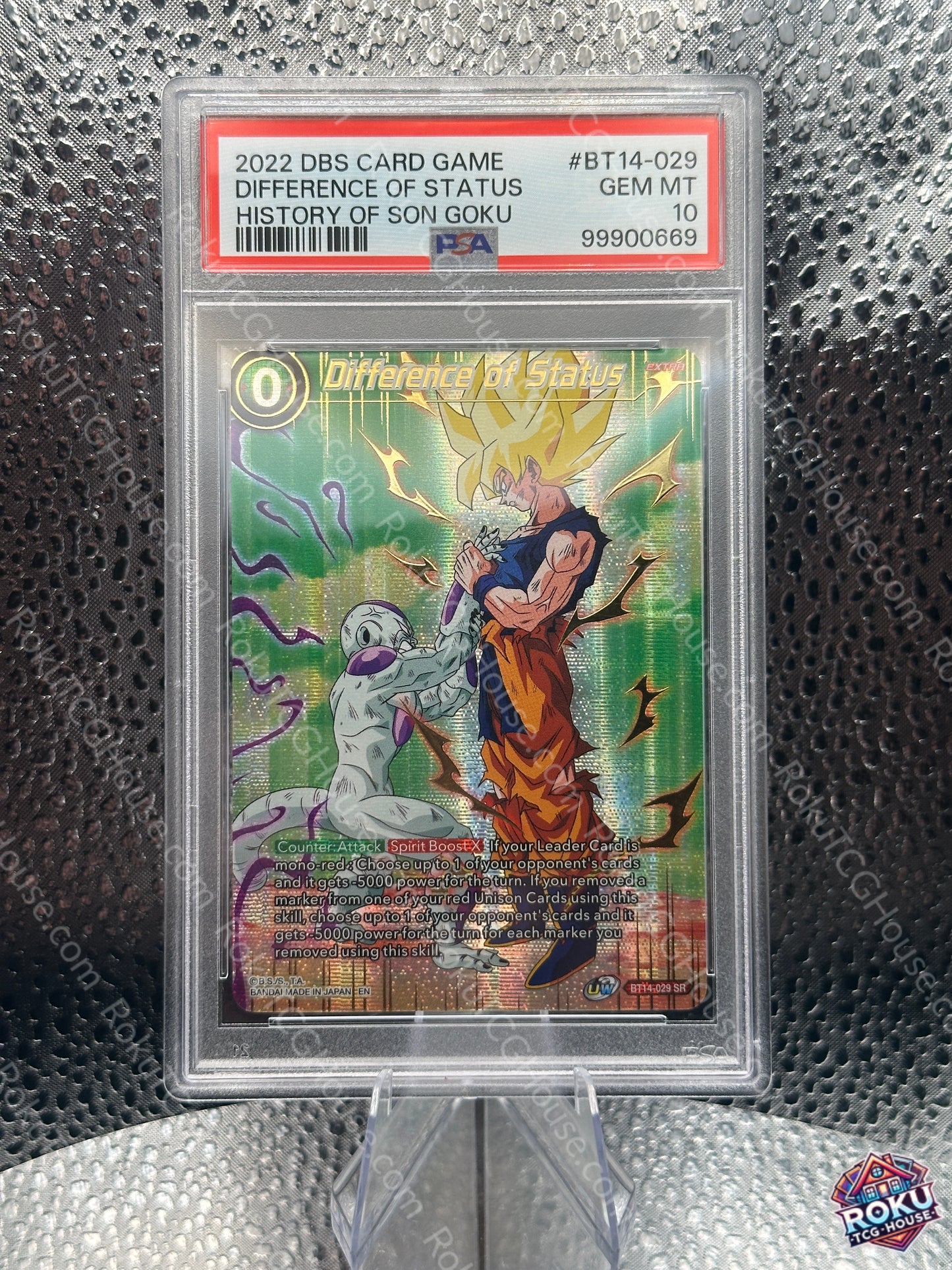 Difference of Status (BT14-029) - History of Son Goku - Dragon Ball Super Card (PSA 10)
