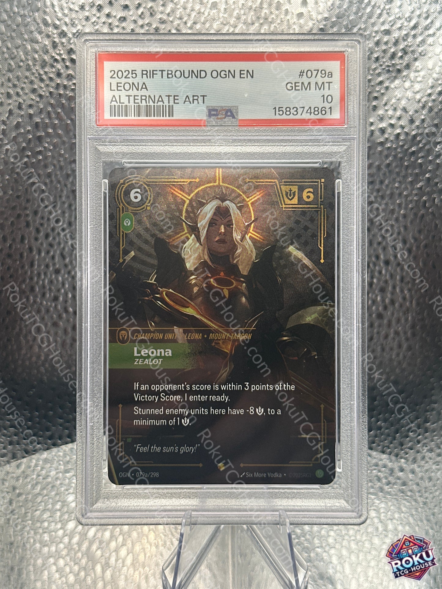 Leona - Zealot (Alternate Art) (079a/298) - Origins - Riftbound Card (PSA 10)