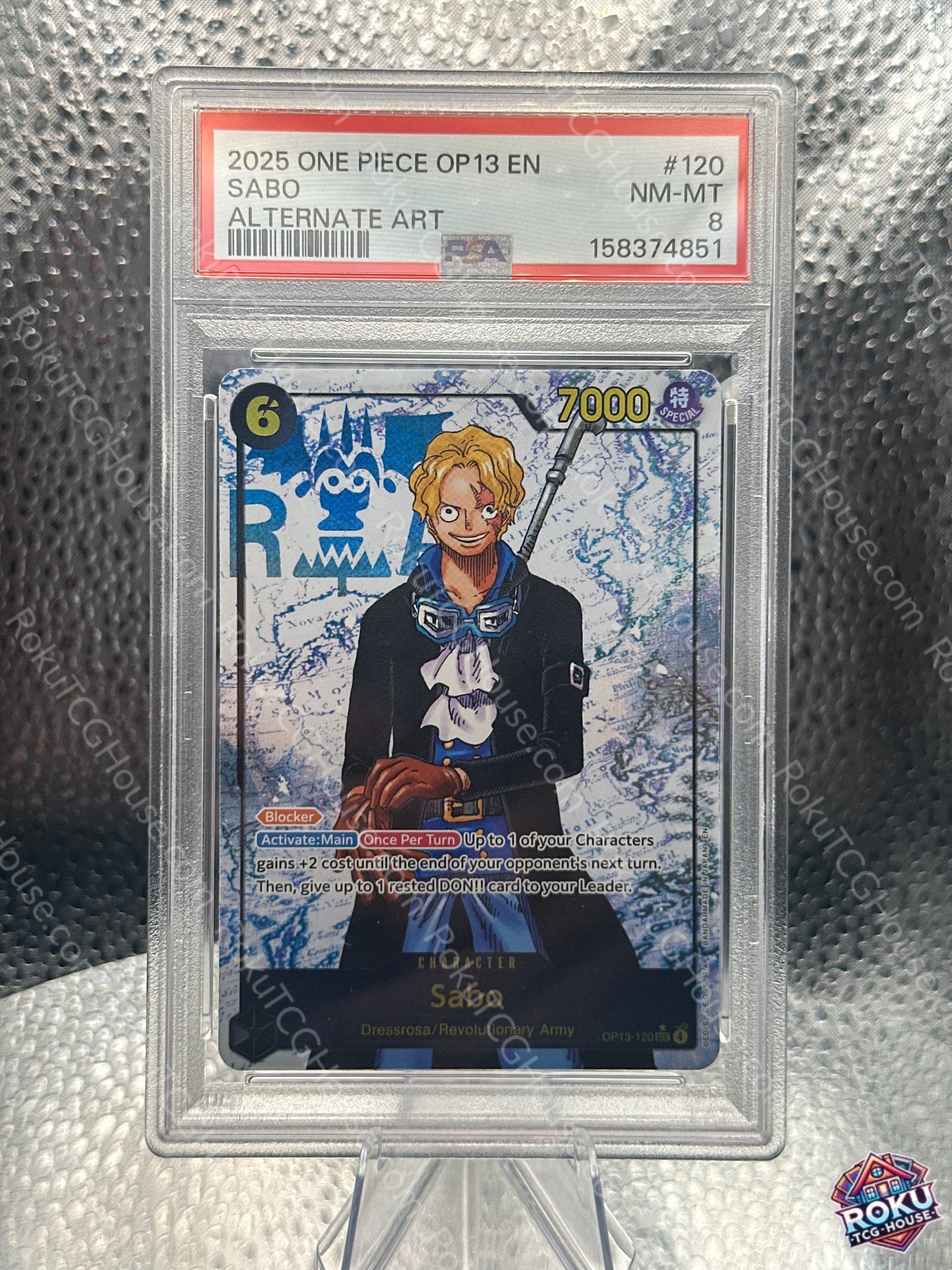 Sabo (OP13-120) (Parallel) - Carrying On His Will - One Piece Card (PSA 8)
