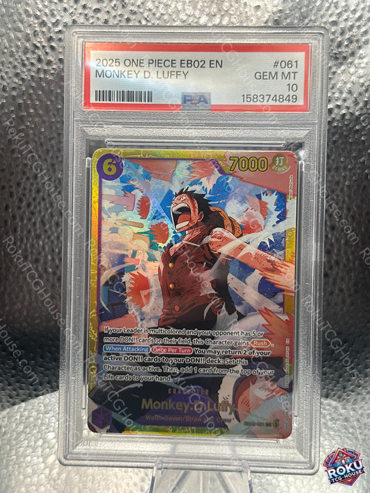 Monkey D. Luffy (EB02-061) - Premium Booster Vol. 2 - One Piece Card (PSA 10)