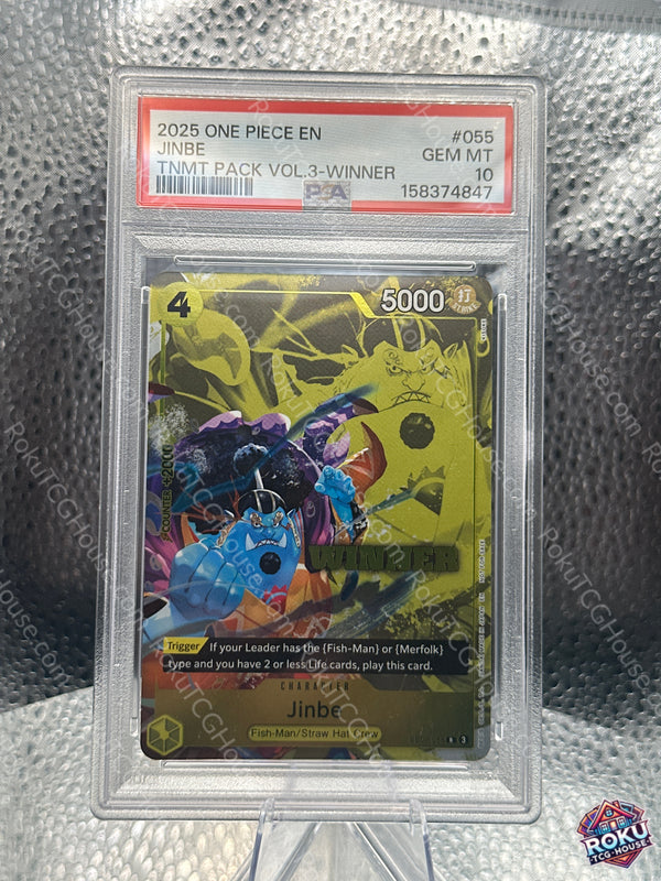 Jinbe (Winner)(EB02-055) - Tournament Promo Cards - One Piece Card (PSA 10)