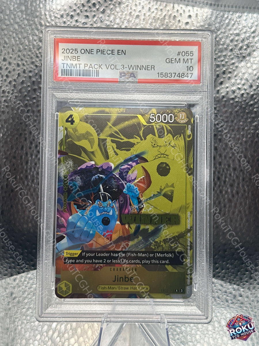Jinbe (Winner)(EB02-055) - Tournament Promo Cards - One Piece Card (PSA 10)