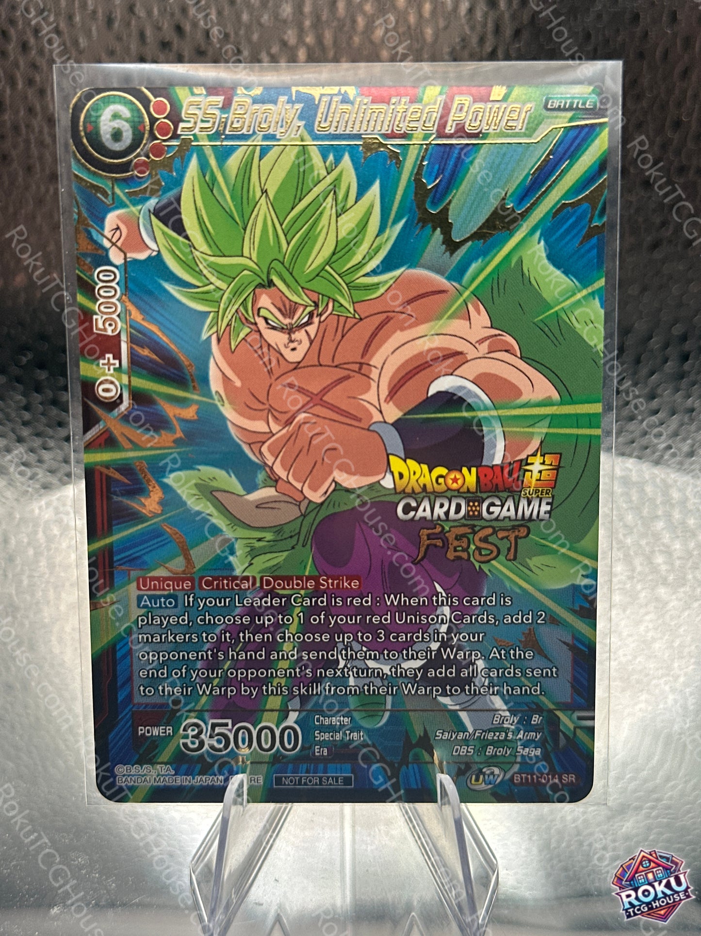 SS Broly, Unlimited Power (BT11-014) - Tournament Promotion Cards - Dragon Ball Super Card (NM)