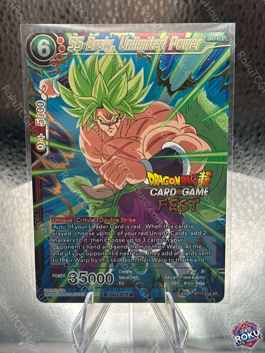 SS Broly, Unlimited Power (BT11-014) - Tournament Promotion Cards - Dragon Ball Super Card (NM)