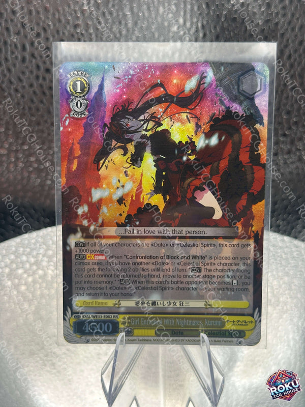 Girl Entwined With Nightmares, Kurumi (Parallel Foil) (RR)(DAL/WE33-E002) - Date A Bullet - Weiss Schwarz Card (NM-)