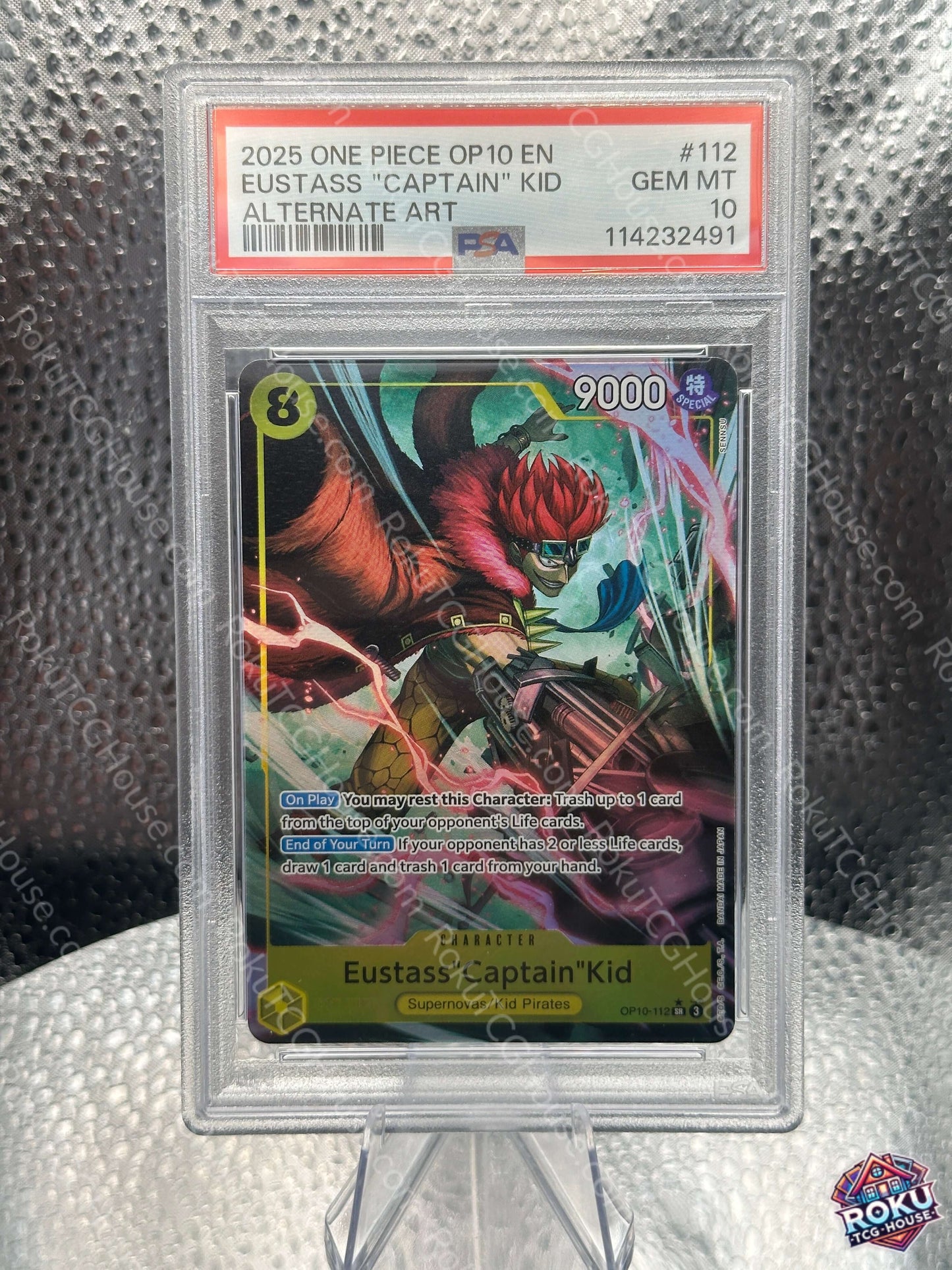 Eustass"Captain"Kid (OP10-112) (Parallel) - Royal Blood - One Piece Card (PSA 10)