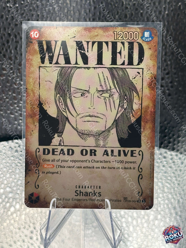 Shanks (Wanted Poster) (OP09-004) - Emperors in the New World - One Piece Card (NM)