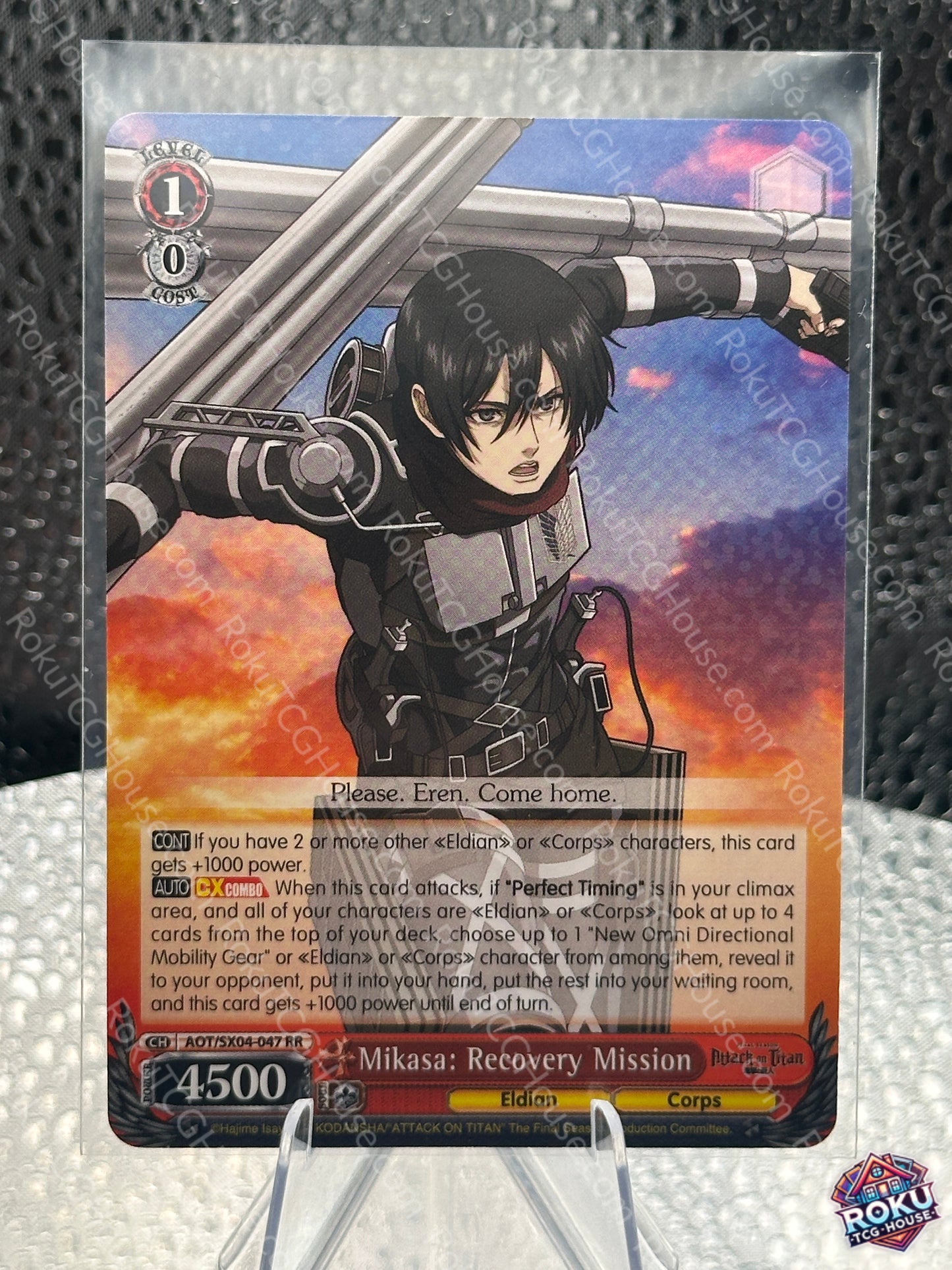 Mikasa: Recovery Mission (RR) (AOT/SX04-047) - Attack on Titan: Final Season - Weiss Schwarz Card (NM)