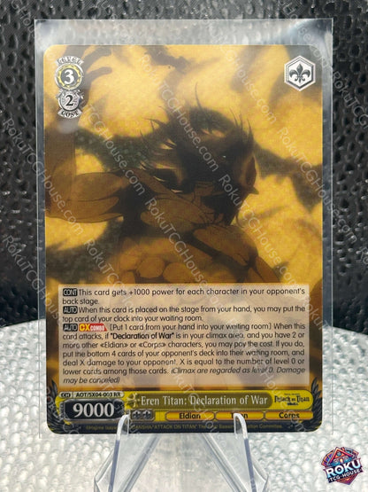 Eren Titan: Declaration of War (RR) (AOT/SX04-003) - Attack on Titan: Final Season - Weiss Schwarz Card (NM)