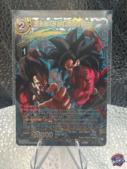 SS4 Son Goku & SS4 Vegeta, Combination of Techniques (Collector Booster Gold) (BT24-114) - Beyond Generations - Dragon Ball Card (NM)