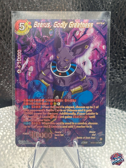 Beerus, Godly Greatness (BT24-128) - Beyond Generations - Dragon Ball Card (NM)