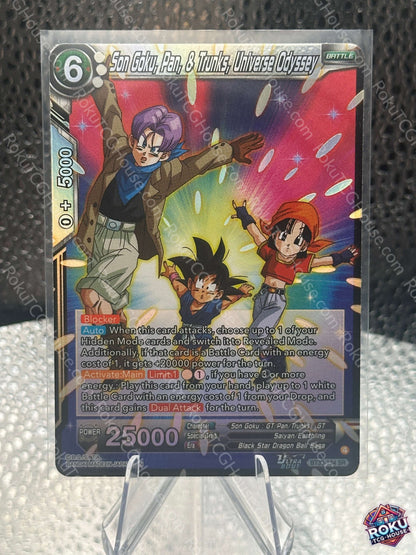 Son Goku, Pan, & Trunks, Universe Odyssey (BT30-124) - Three Glorious Fighters - Dragon Ball Card (NM)