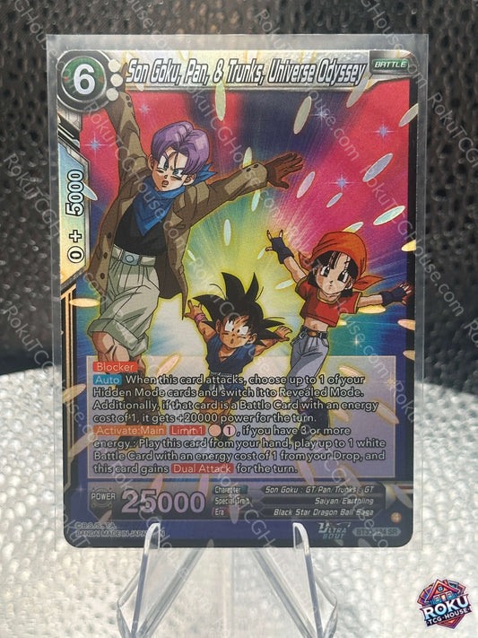 Son Goku, Pan, & Trunks, Universe Odyssey (BT30-124) - Three Glorious Fighters - Dragon Ball Card (NM)