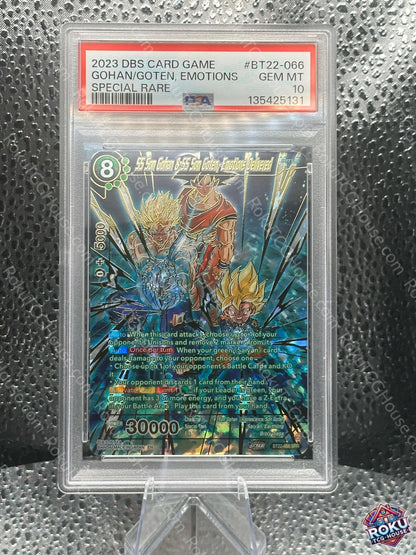 SS Son Gohan & SS Son Goten, Emotions Delivered (SPR) (BT22-066) - Critical Blow - Dragon Ball Super Card (PSA 10)