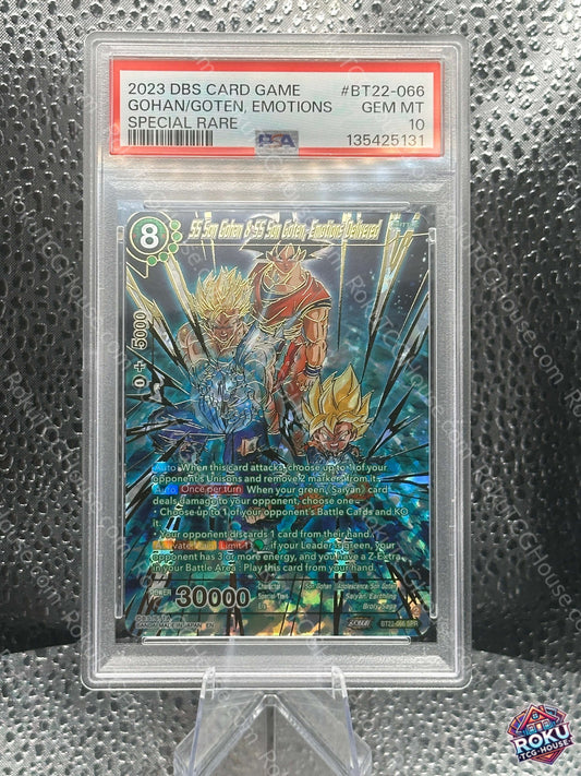 SS Son Gohan & SS Son Goten, Emotions Delivered (SPR) (BT22-066) - Critical Blow - Dragon Ball Super Card (PSA 10)