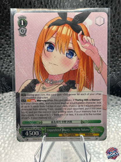 Unparalleled Beauty, Yotsuba Nakano (RR) (5HY/W101-E024) - The Quintessential Quintuplets Movie - Weiss Schwarz Card (NM)