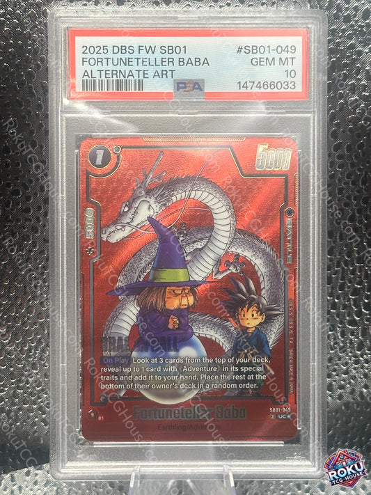 Fortuneteller Baba - Manga Booster 01 - Dragon Ball Super Card (PSA 10)