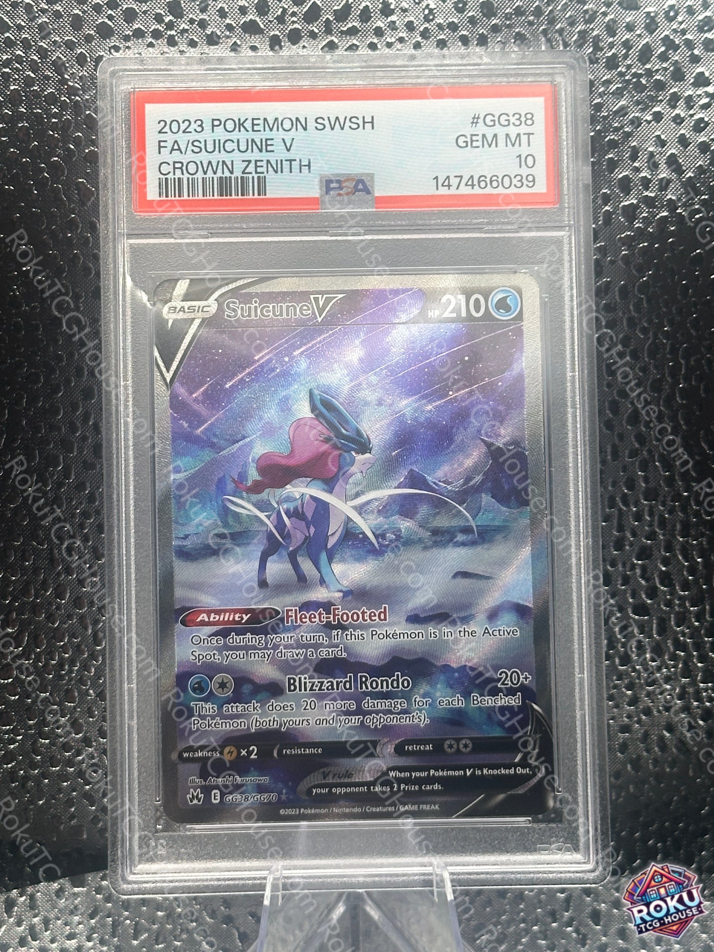 Suicune V - Crown Zenith - Pokemon Card (PSA 10)