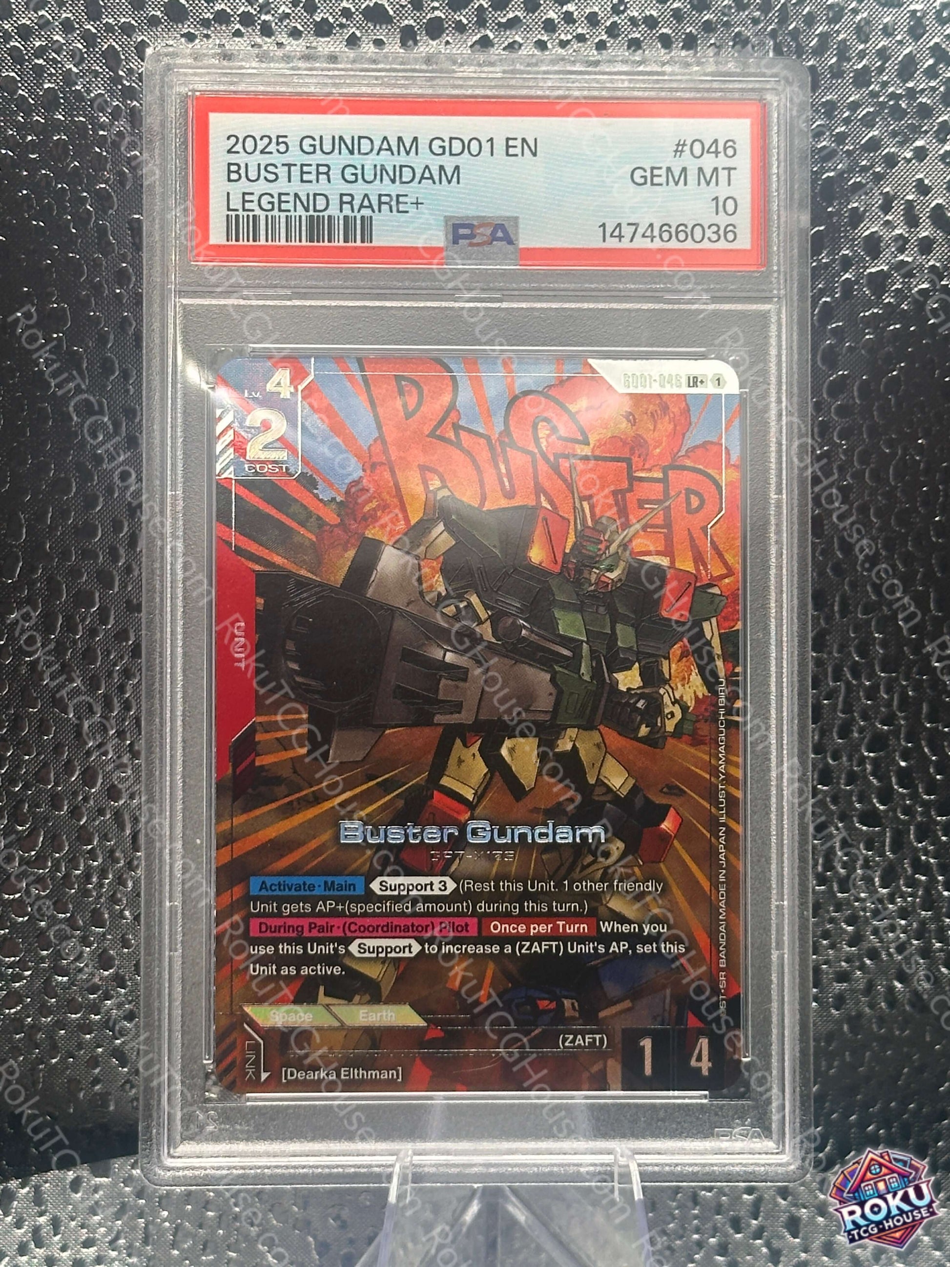 Buster Gundam New Type Rising Gundam TCG Card PSA 10 graded