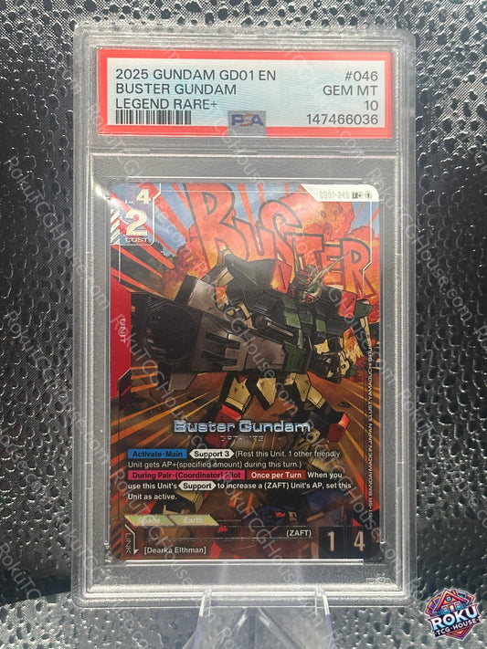 Buster Gundam - New Type Rising - Gundam TCG Card (PSA 10)