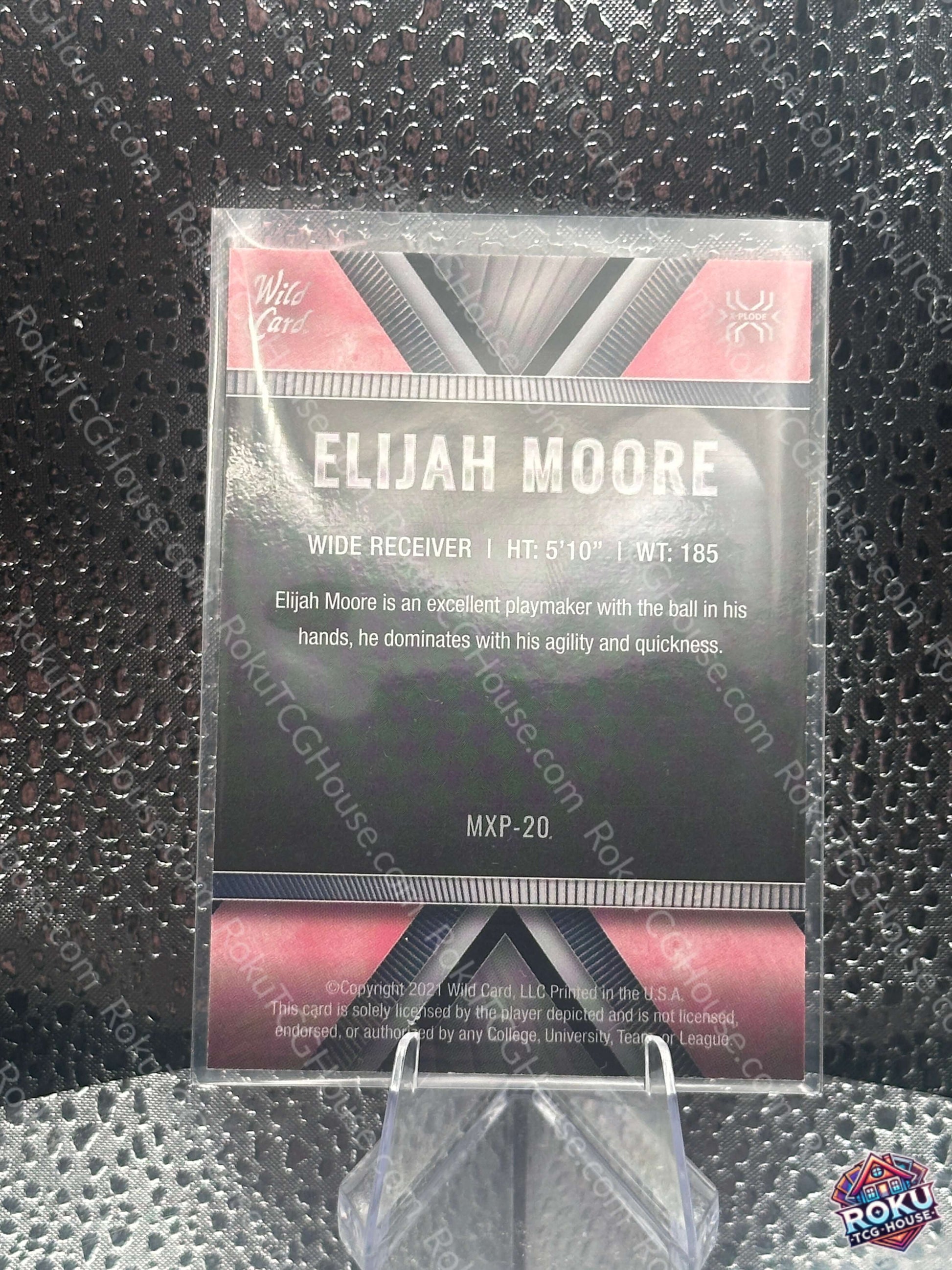 Elijah Moore X-Plode 2021 NFL Card NM back