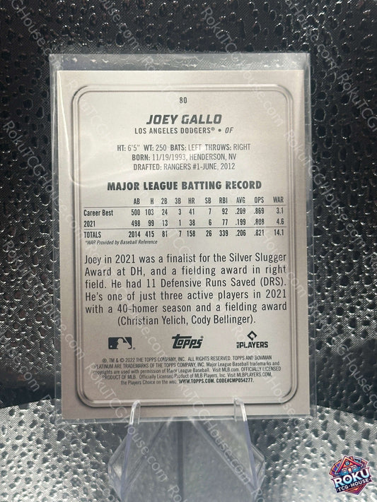 Joey Gallo 2022 MLB Card NM back