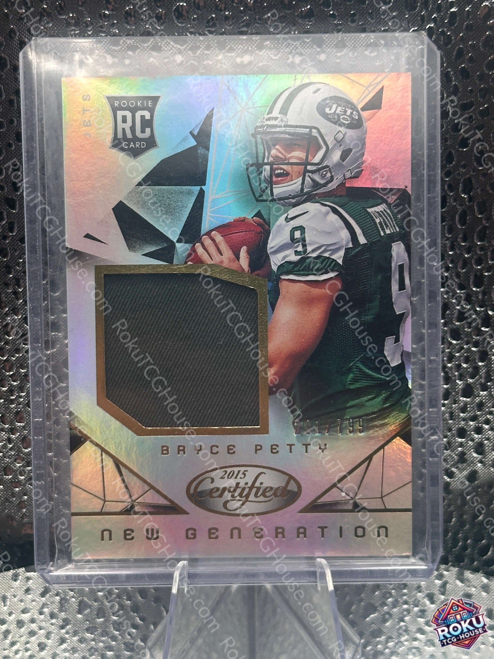 Bryce Petty Rookie Jersey 291/799 2015 NFL Card NM front