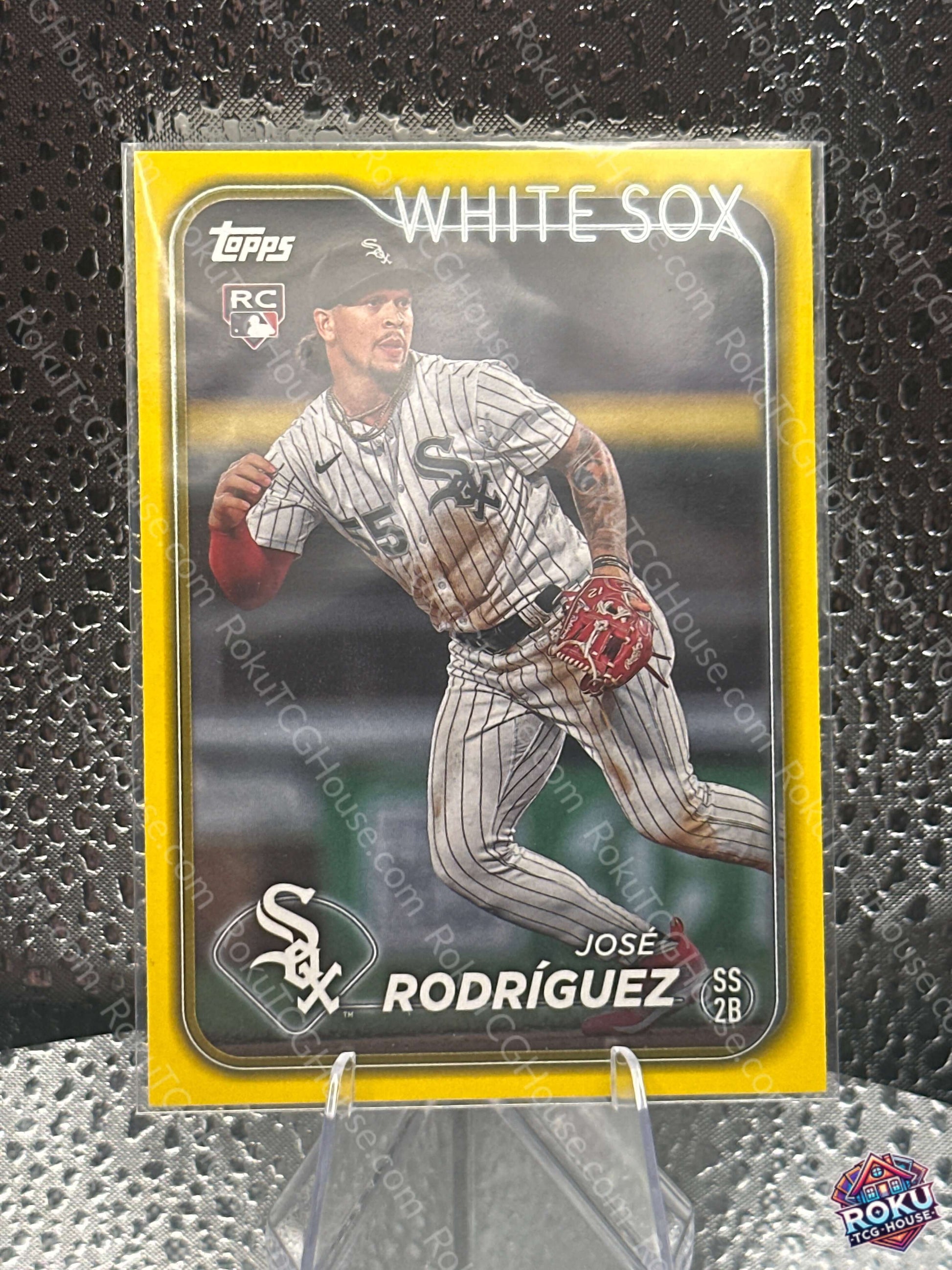 Jose Rodriguez Rookie Yellow Var 2024 MLB Card NM front