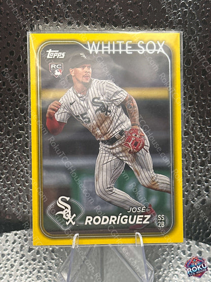 Jose Rodriguez Rookie Yellow Var 2024 MLB Card NM front