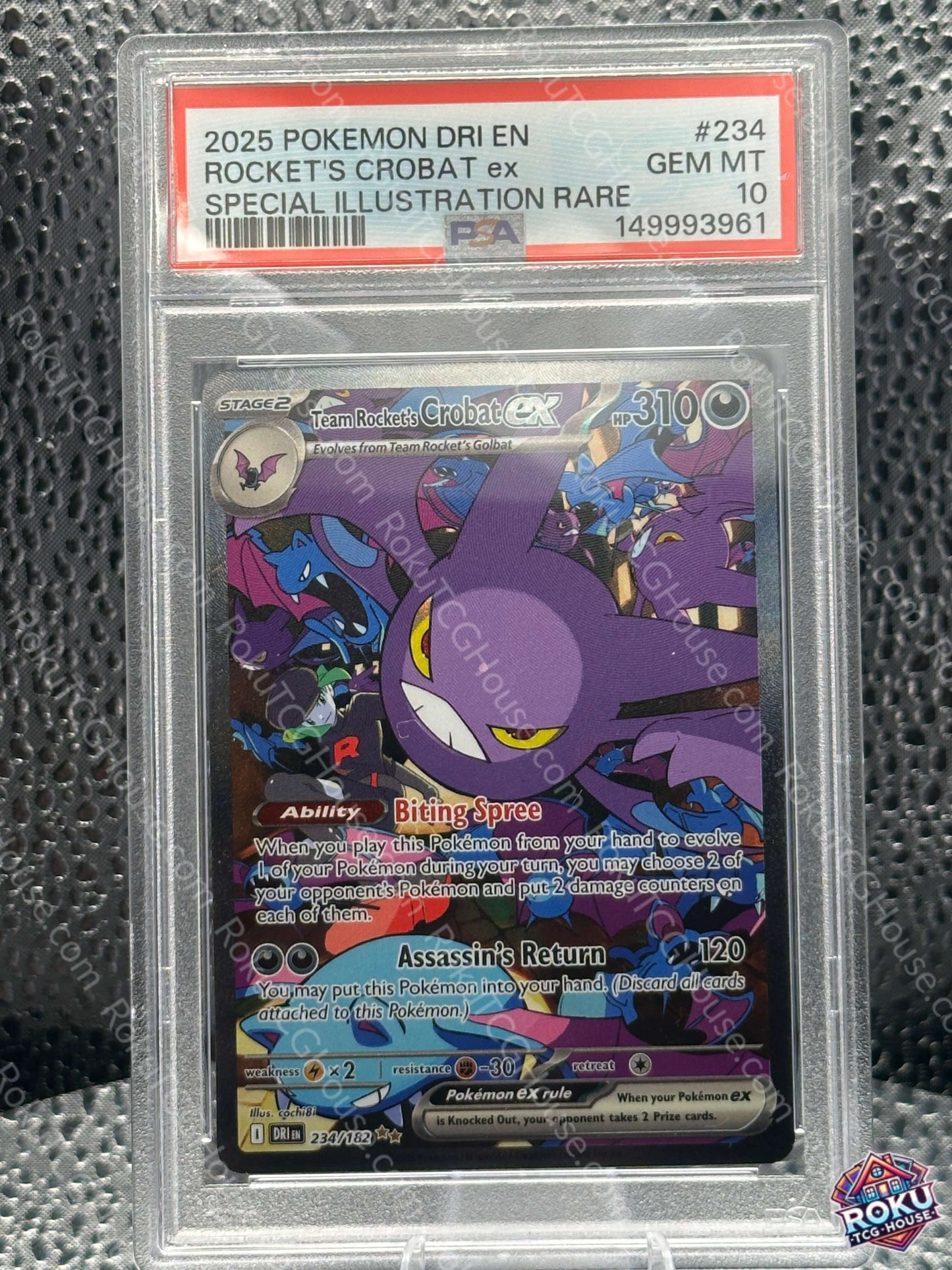 Team Rocket's Crobat - Destined Rivals - Pokemon Card (PSA 10)